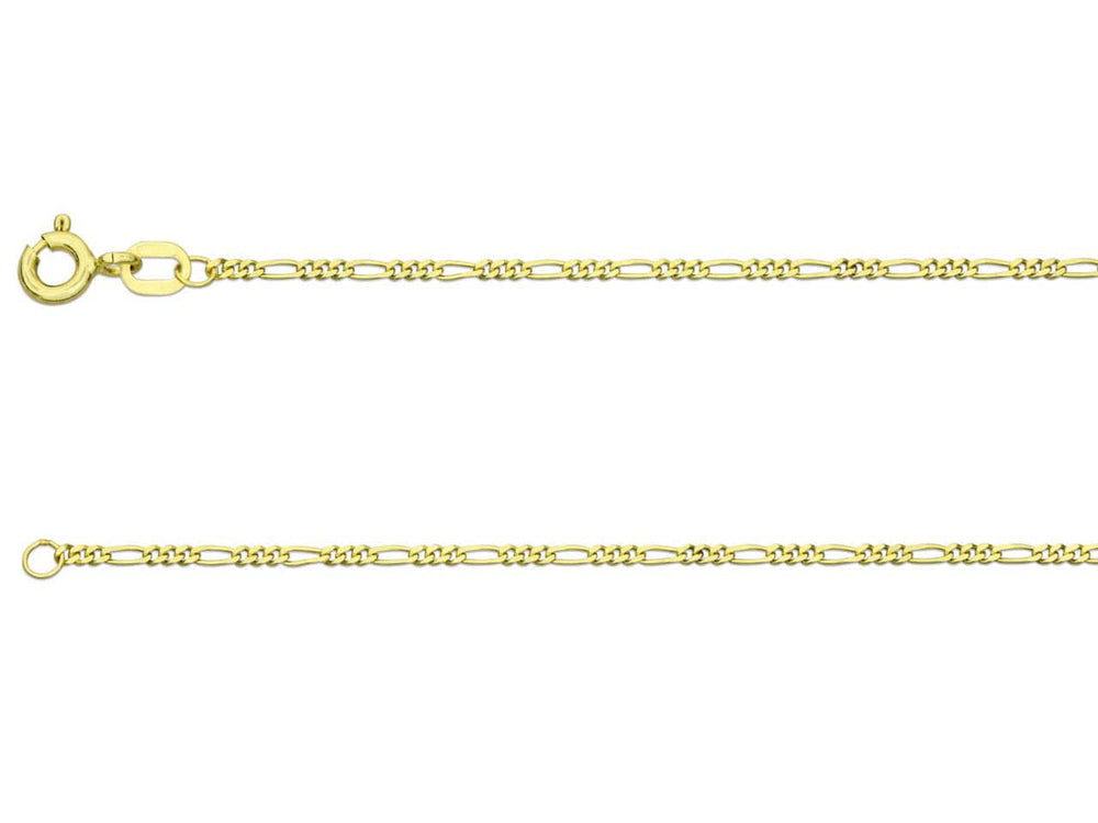 18ct Gold Figaro Chain (1.3mm)