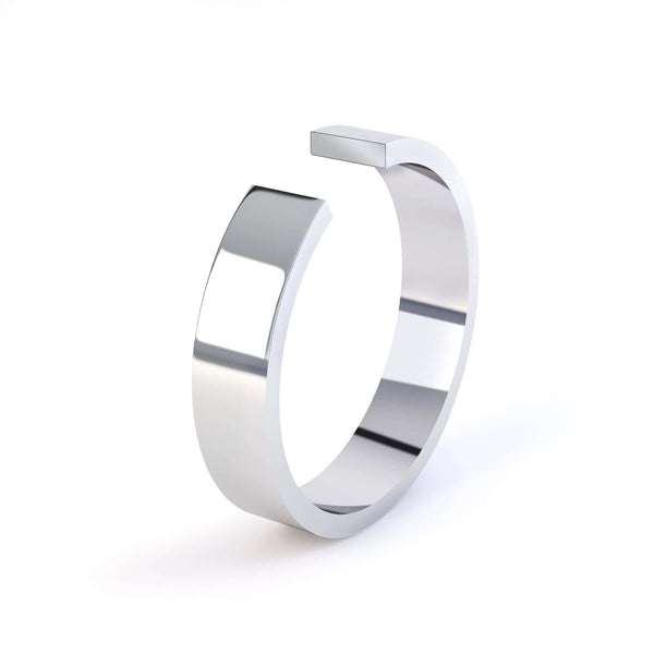 Mens Flat Wedding Ring