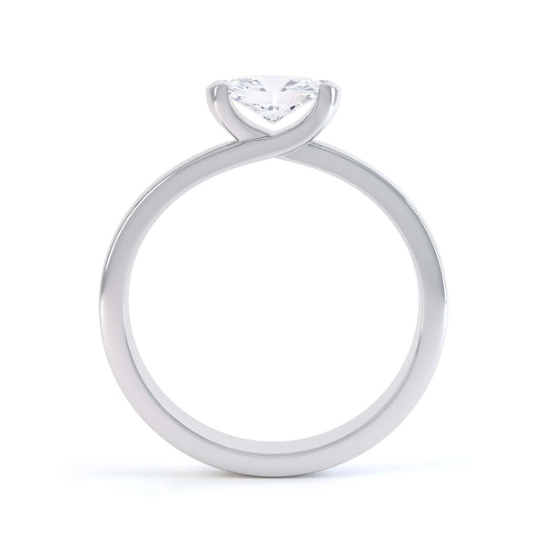 Oval Cut Centre Stone, Twist Shank, Diamond Engagement Ring