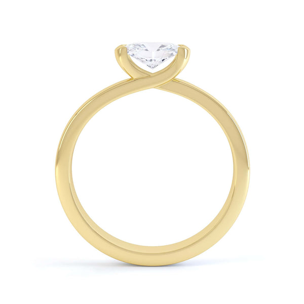 Oval Cut Centre Stone, Twist Shank, Diamond Engagement Ring