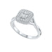 Diamond Double Halo Platinum Ring