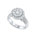 Round Diamond Cluster Halo Dress Ring