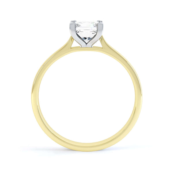 Princess Cut Centre Stone, Four Claw, Parallel Shoulders, Diamond Engagement Ring