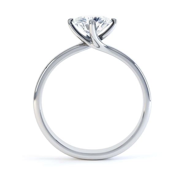 Round Brilliant Cut Centre Stone, Four Claw Twist, Diamond Engagement Ring