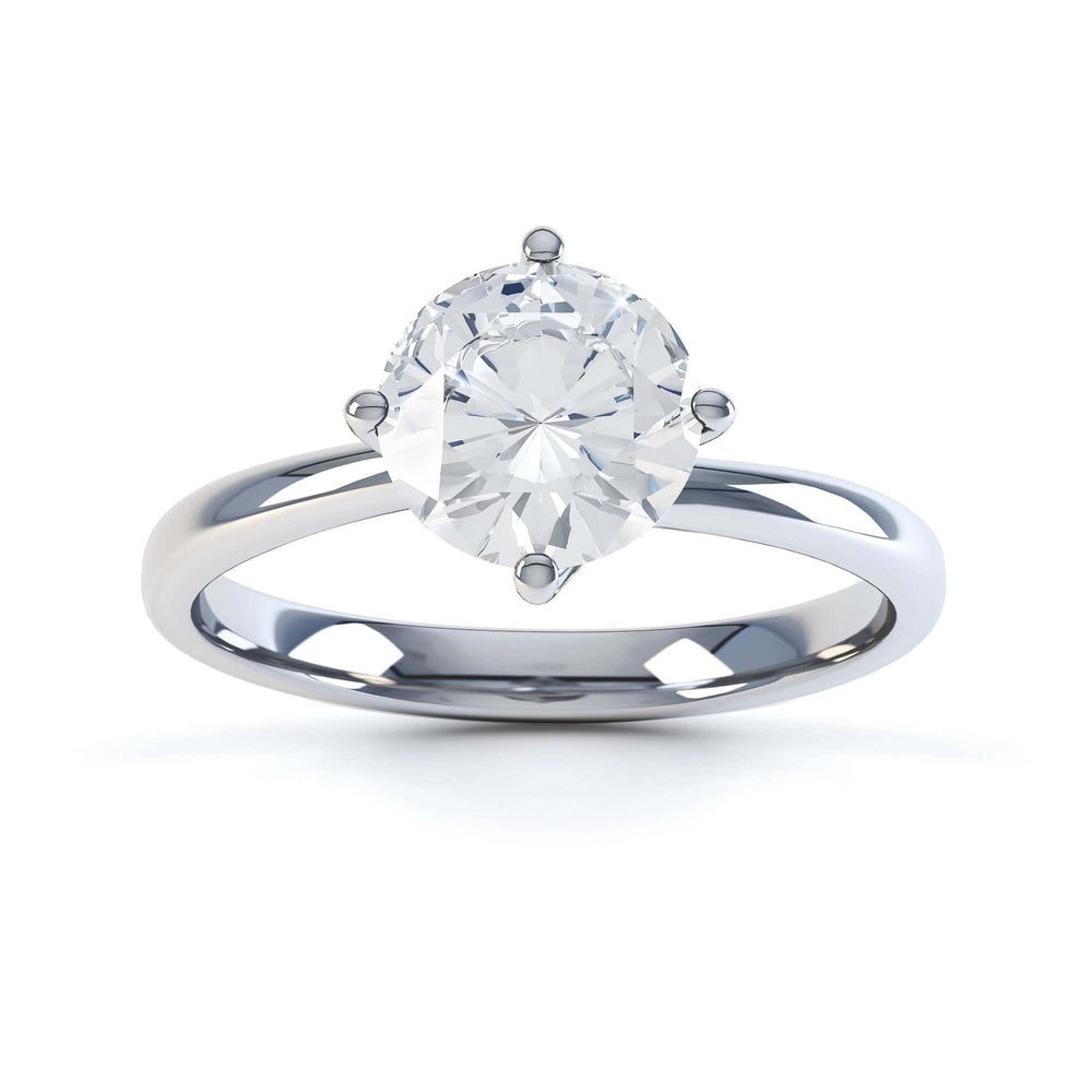 Round Brilliant Cut Centre Stone, Four Claw Twist, Diamond Engagement Ring