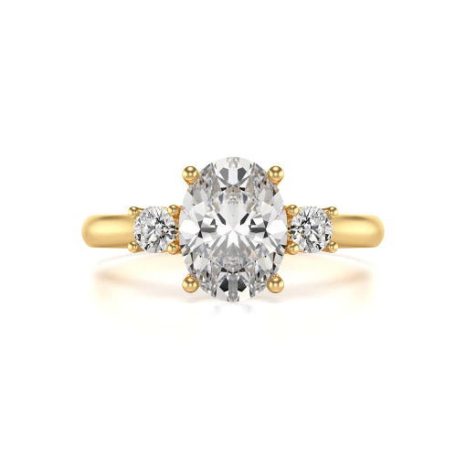 Diamond Engagement Ring- Oval Trilogy