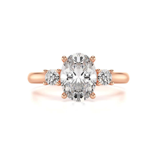 Diamond Engagement Ring- Oval Trilogy