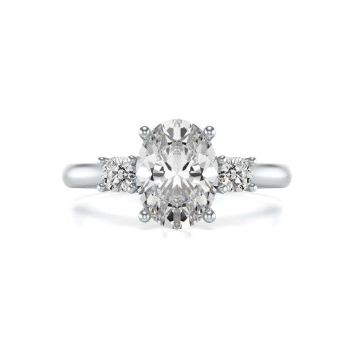 Diamond Engagement Ring- Oval Trilogy