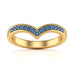 Blue Sapphire Wishbone Ring