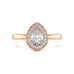 18ct Gold Halo Diamond Engagement Ring - Pear Shaped