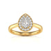 18ct Gold Halo Diamond Engagement Ring - Pear Shaped