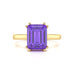 Emerald Cut Amethyst Solitaire Dress Ring