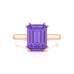 Emerald Cut Amethyst Solitaire Dress Ring