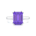 Emerald Cut Amethyst Solitaire Dress Ring