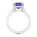 Emerald Cut Amethyst Solitaire Dress Ring