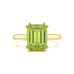 Emerald Cut Peridot Solitaire Dress Ring