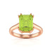 Emerald Cut Peridot Solitaire Dress Ring