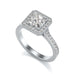 18ct Gold Princess Cut Halo Diamond Engagement Ring - Square Shape