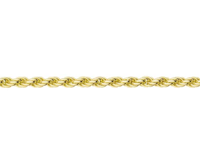 9ct Yellow Gold Solid Rope Chain (3mm)