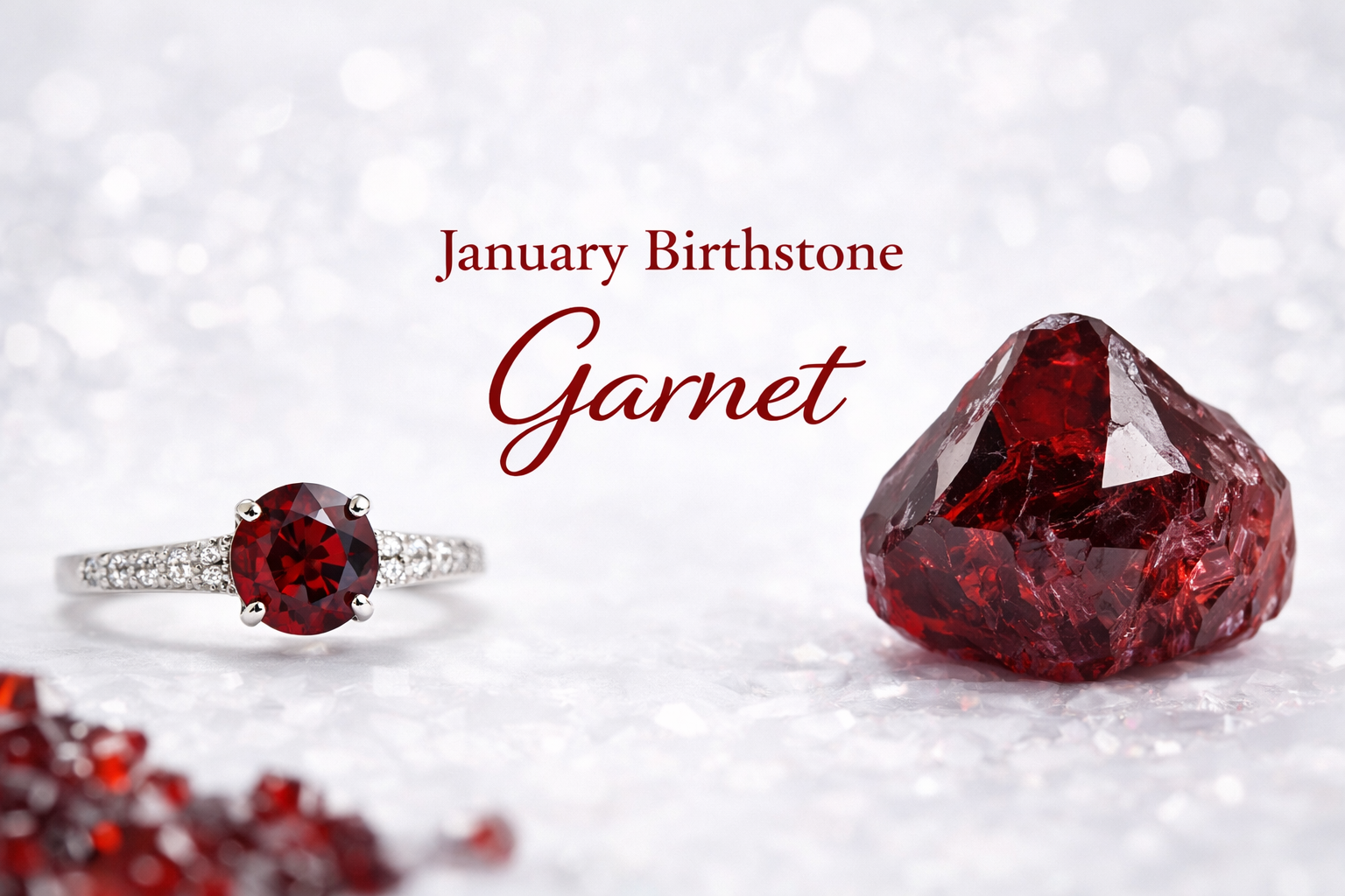 January birthstone ring & color