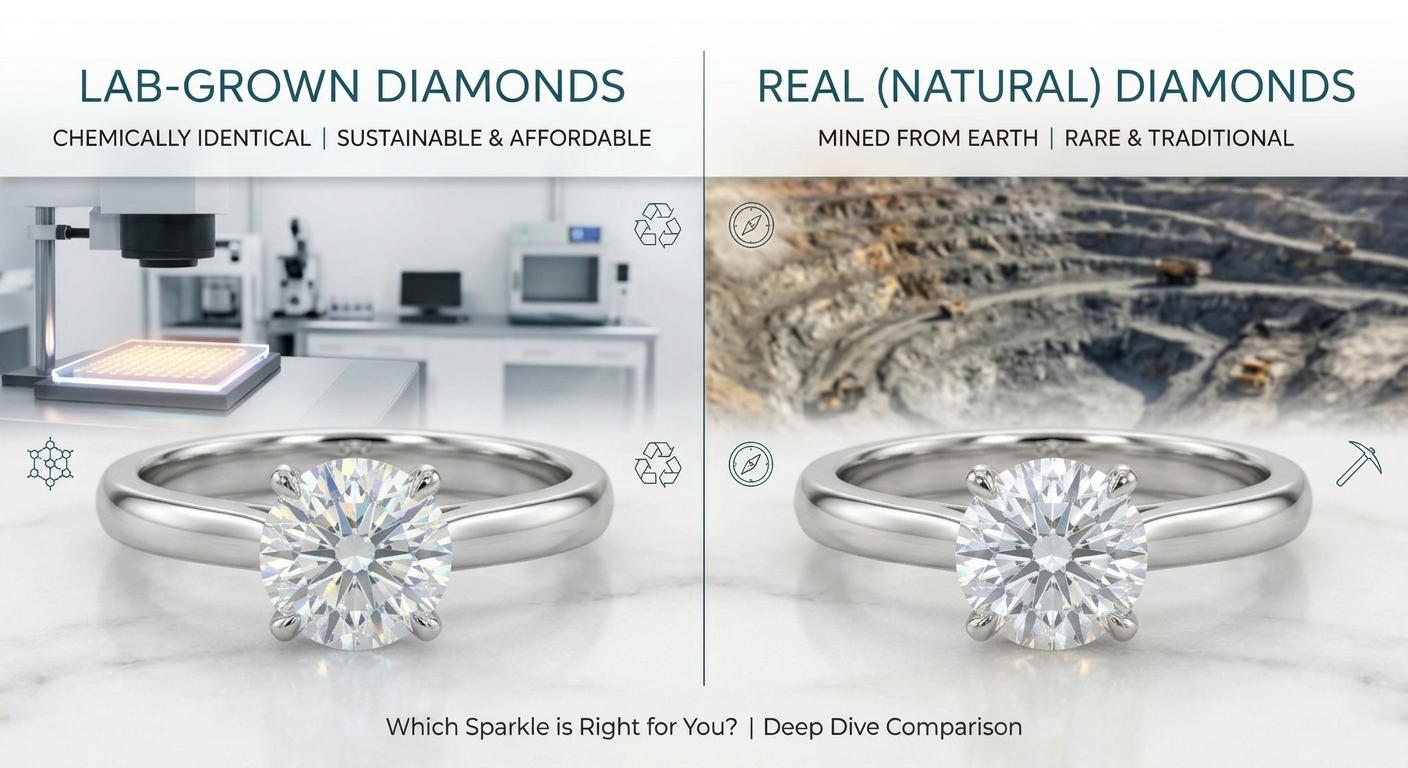 Lab Grown Diamonds vs Real Diamonds: Price, Quality and Key Differences