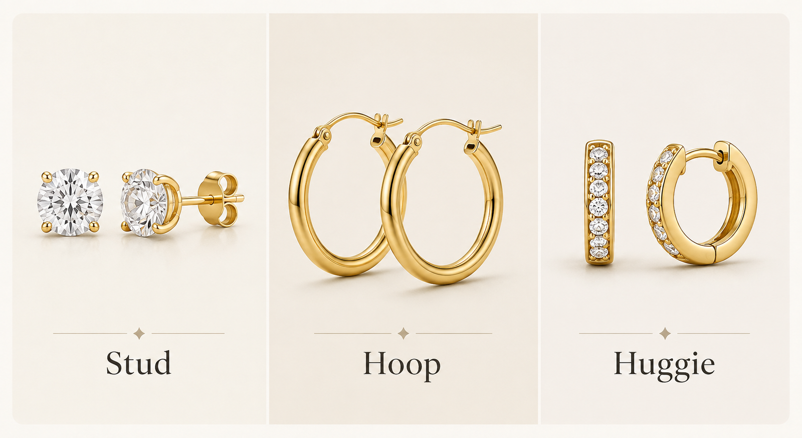 different types of earrings 