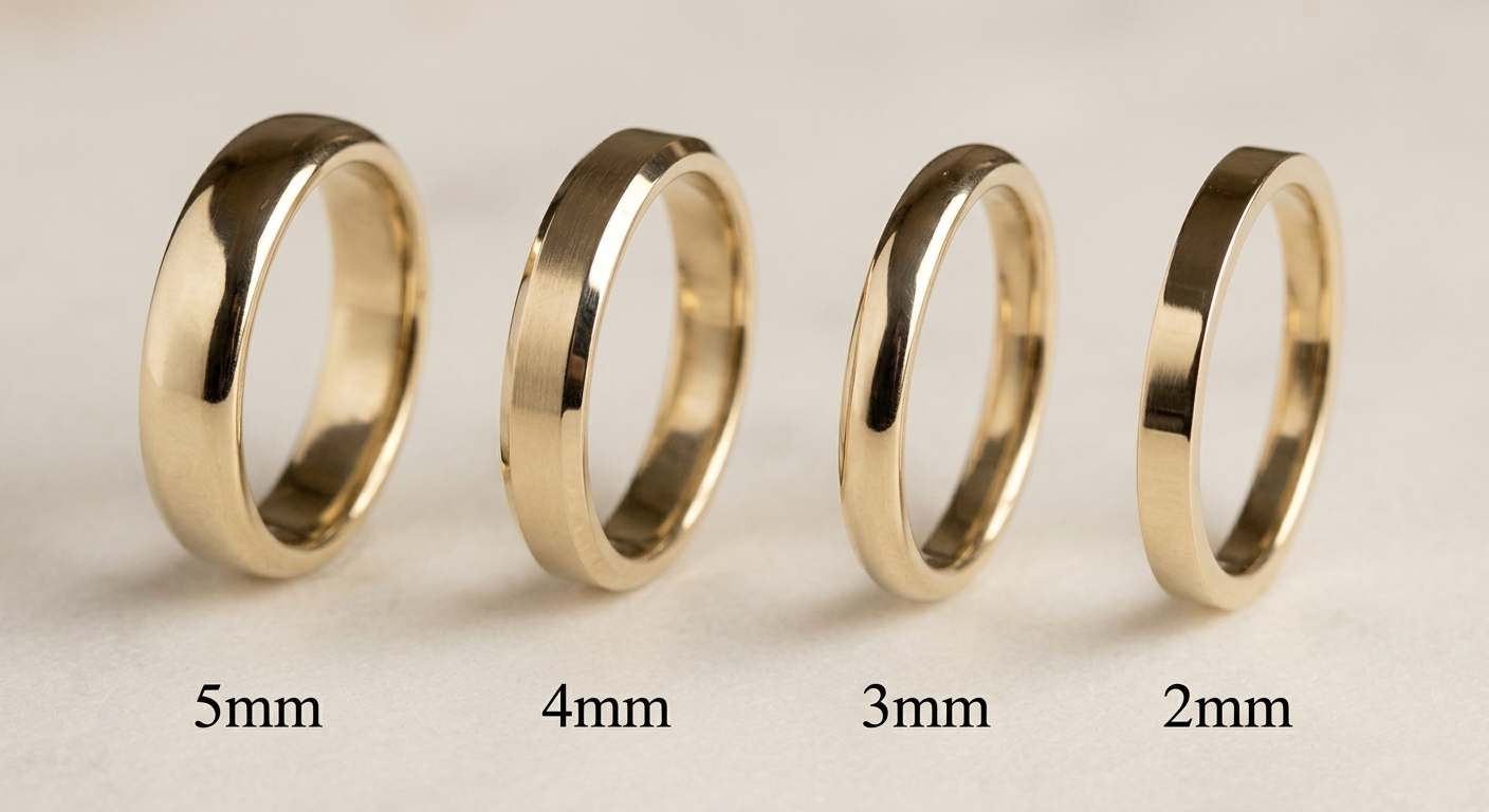 Wedding Band Widths and size