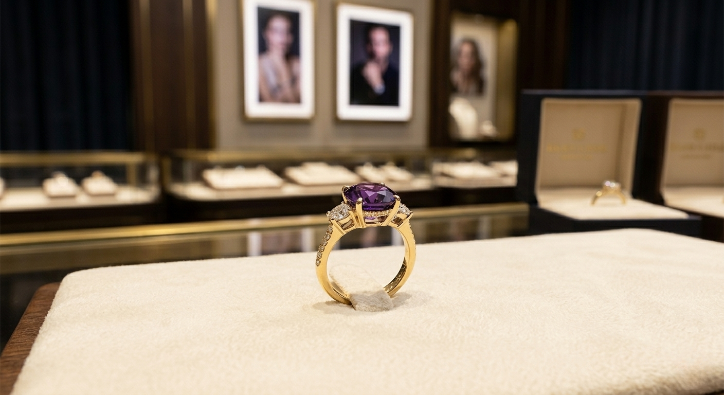 amethyst engagement ring