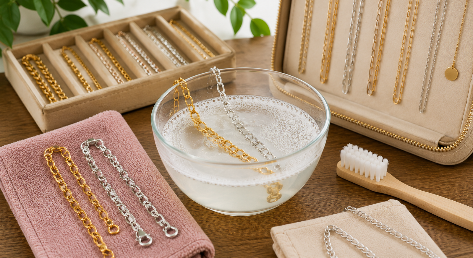 how to clean silver necklace 