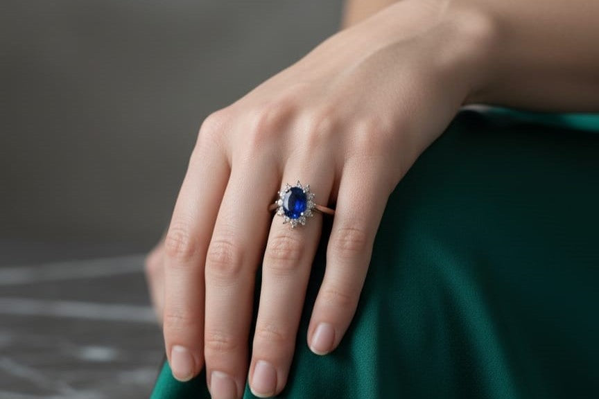 ring with sapphire