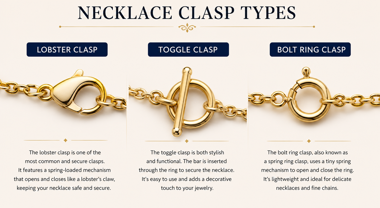 necklace clasp style