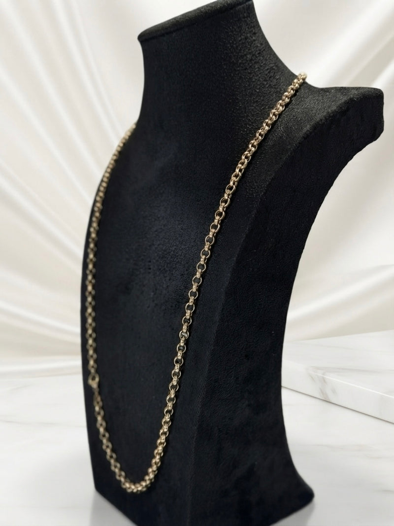 9K Yellow Gold Belcher Link Chain 27''