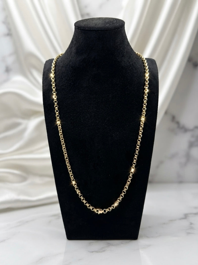 9K Yellow Gold Belcher Link Chain 27''