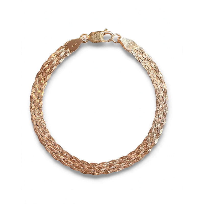 Sterling Silver Braided Chain Bracelet