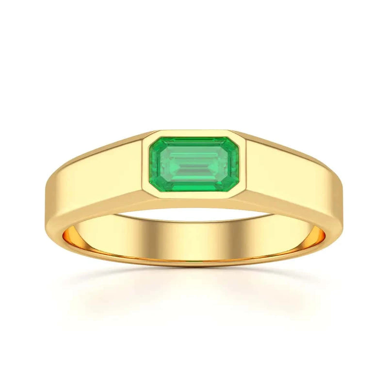 18ct Emerald gold ring