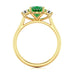 18ct Gold Diamond Emerald Engagement Ring  