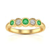18ct Gold Diamond Emerald Eternity Engagement Ring 