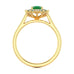 18ct Gold Halo Emerald Engagement
