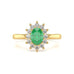 18ct Gold Halo Emerald Engagement Ring