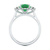 18ct Platinum Diamond Emerald Engagement Ring 