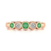 18ct Rose Gold Diamond Emerald   Engagement Ring 