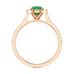 18ct Rose gold emerald engagement rings