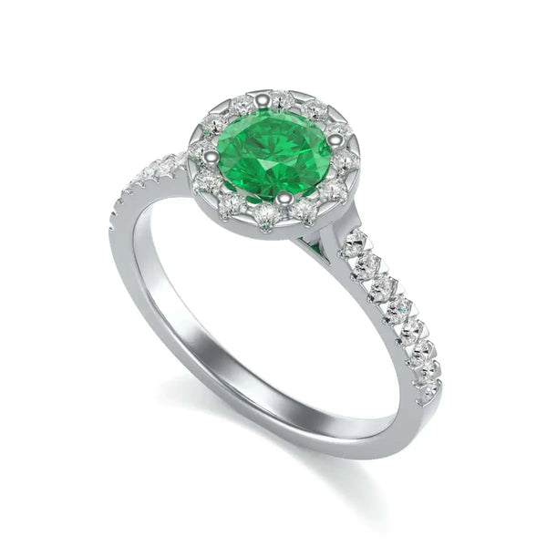 18ct Platinum gold emerald  rings