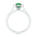 18ct White gold emerald engagement rings