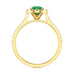 18ct Yellow gold emerald engagement ring