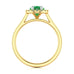 18ct gold oval shape emerald engagement ring 