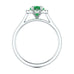 18ct white Gold Halo Emerald Engagement Ring 