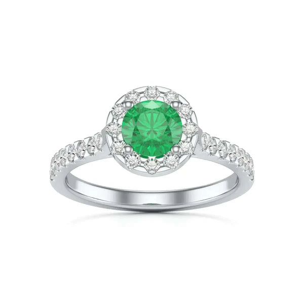 18ct Platinum gold emerald  rings