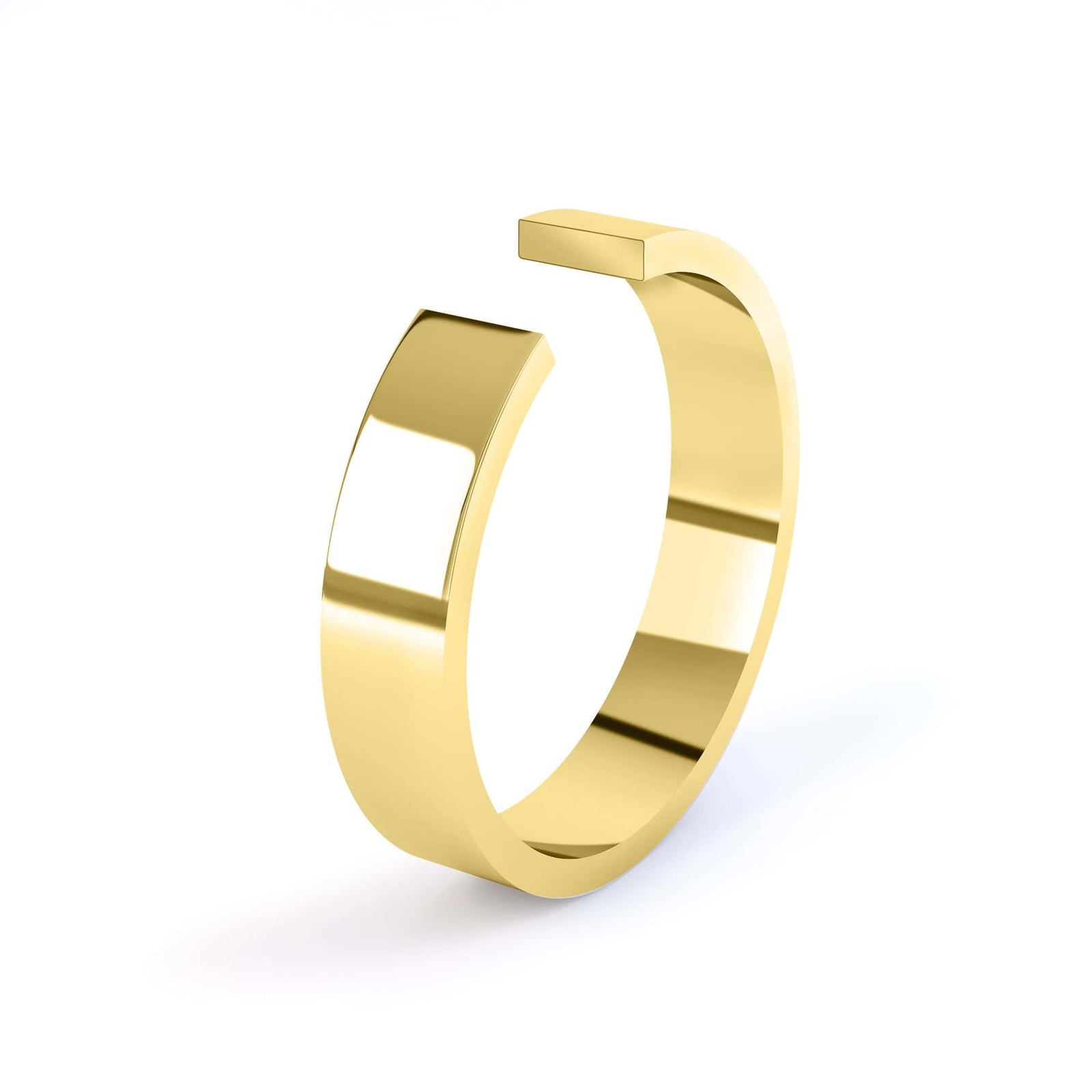 Mens Flat Wedding Ring