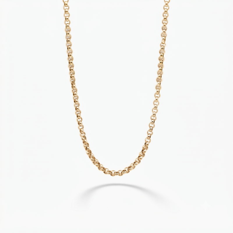9K Yellow Gold Belcher Link Chain 27''